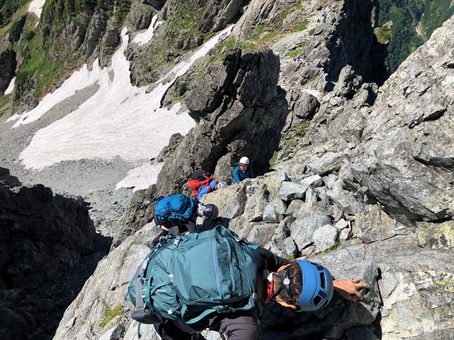 剱岳のルート上で特に注意すべき危険箇所